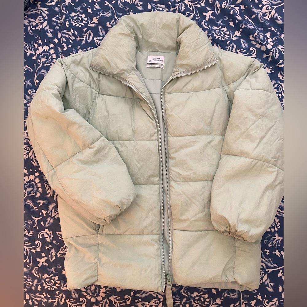 Urban Outfitters Holly Puffer Coat- Mint Green, Women’s small